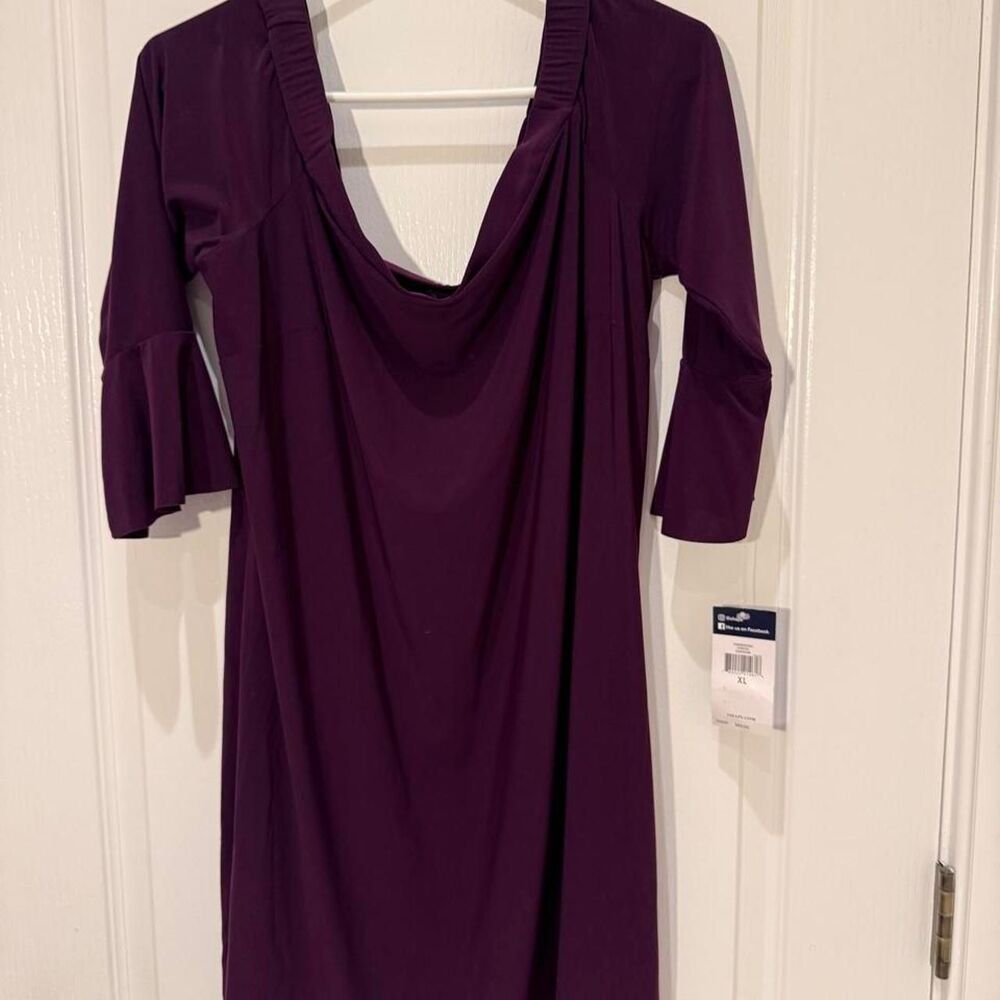 Chaps Women's Purple and Burgundy Dress